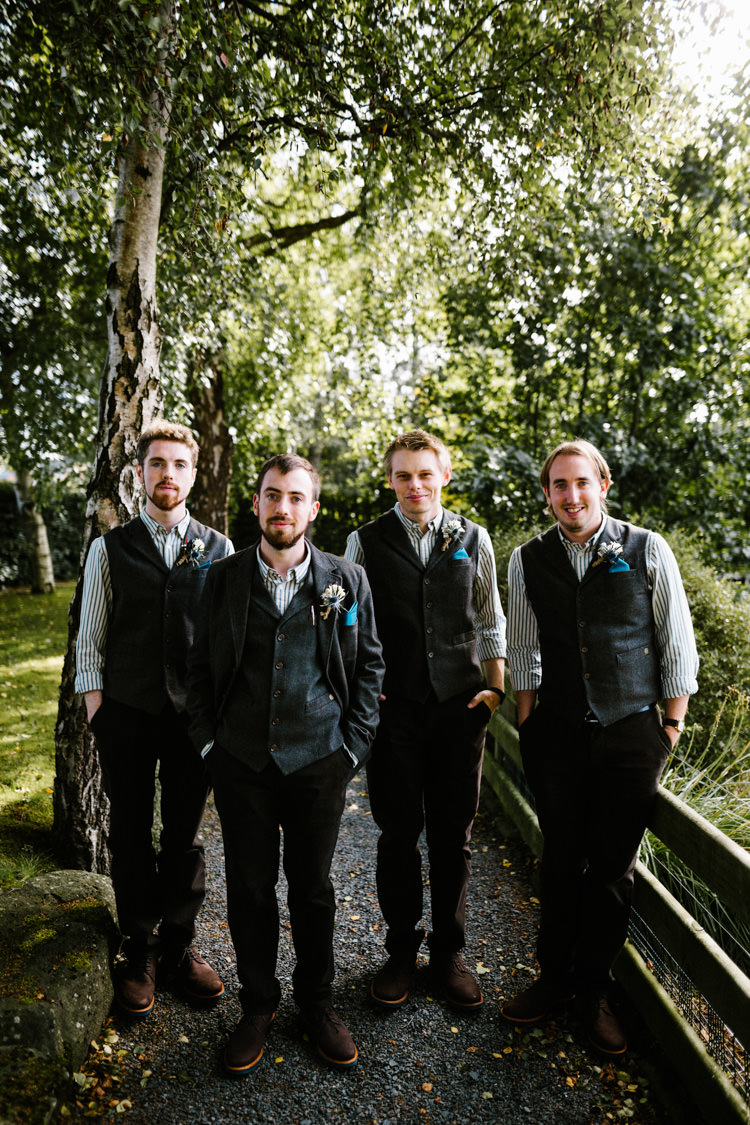 Tweed Waistcoats Groom Groomsmen Relaxed Alternative Lego Aviation Wedding http://www.honeyandthemoonphotography.co.uk/