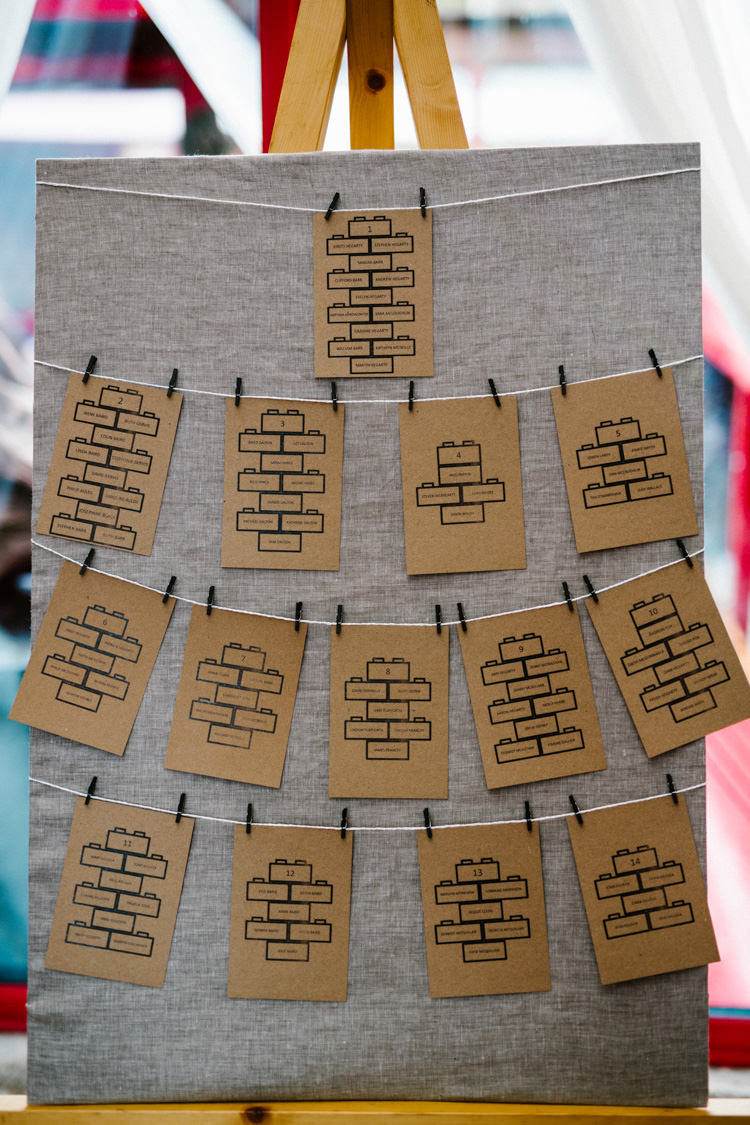 Bricks Seating Plan Table Chart Pegs Alternative Lego Aviation Wedding http://www.honeyandthemoonphotography.co.uk/