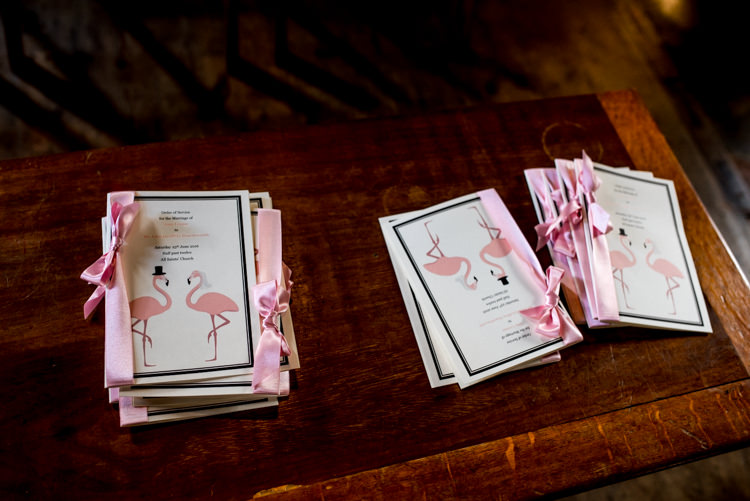 Flamingo Stationery Quirky English Garden Party Wedding http://www.michellewoodphotographer.com/