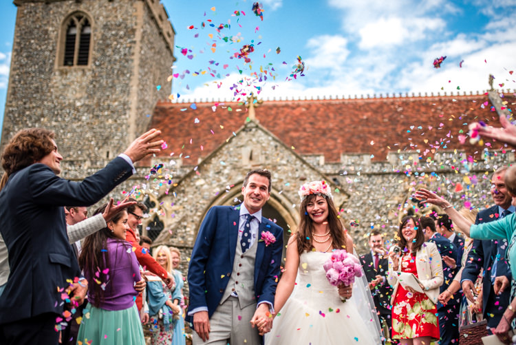 Confetti Throw Quirky English Garden Party Wedding http://www.michellewoodphotographer.com/