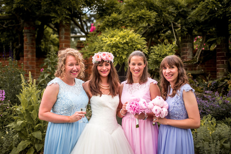 Pastel Bridesmaid Dresses Quirky English Garden Party Wedding http://www.michellewoodphotographer.com/