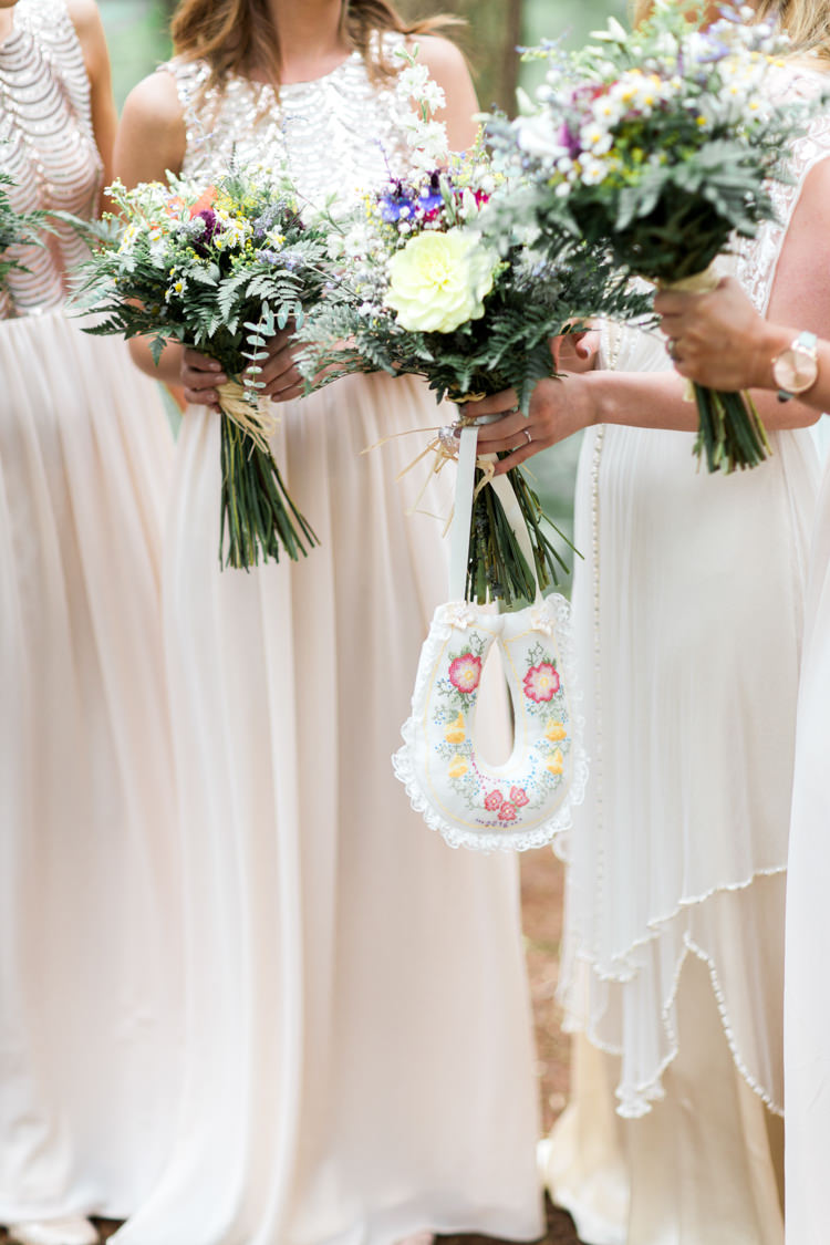 Bouquets Bride Bridal Bridesmaids Fern Dahlia Foliage Beautiful Woodland Glade Wedding https://emilyhannah.com/