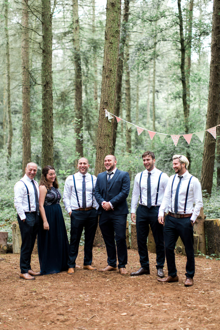 Groomsmen Braces Ties Beautiful Woodland Glade Wedding https://emilyhannah.com/