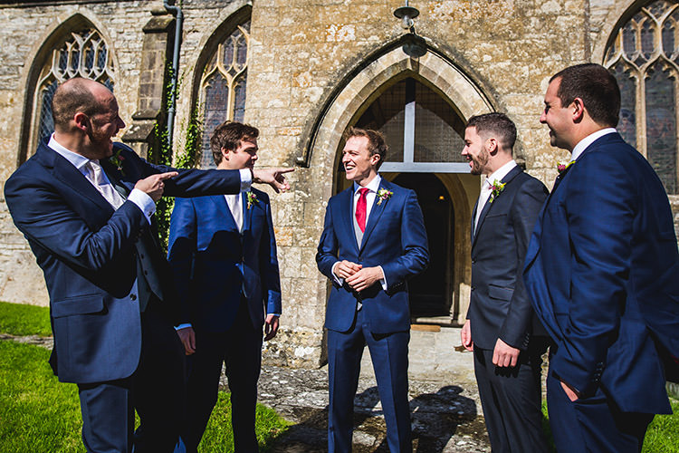 Blue Suit Navy Red Tie Enchanted Fairy Garden Wedding http://lunaweddings.co.uk/