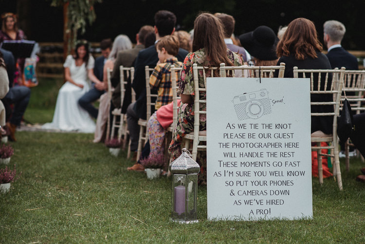 Unplugged Sign Bohemian Festival Tipi Wedding http://esmemai.com/