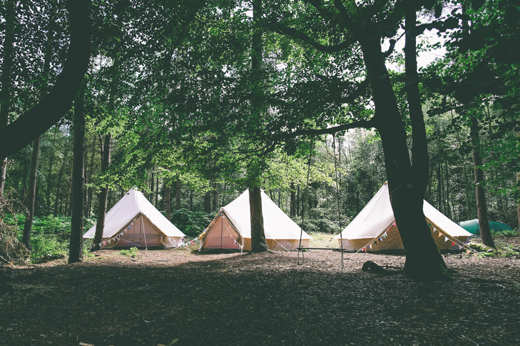 Glamping Tents Tipi Village Bell Rustic Woodland Birds Outdoorsy Wedding http://www.emmaboileau.co.uk/