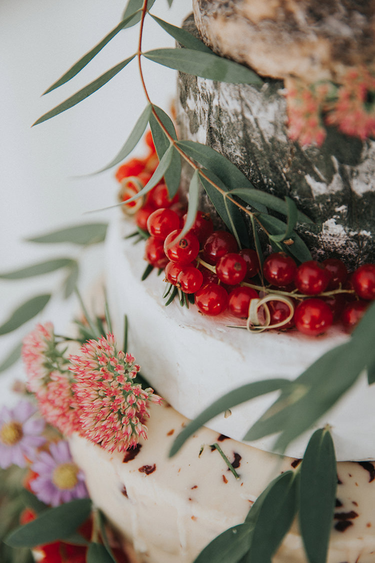 Cheese Cake Tower Stack Fruit Beautiful Flowery Country Marquee Wedding http://www.maddiefarrisphotography.co.uk/