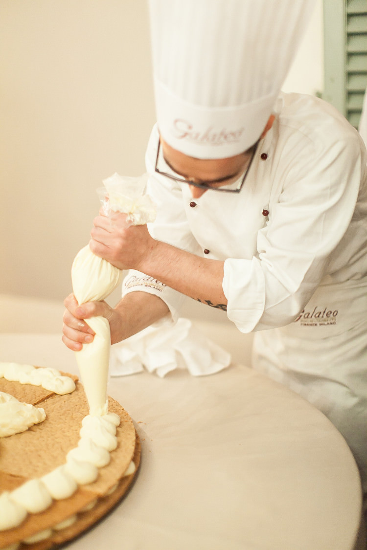 Reception Wedding Cake Creation Chef Beautiful Pink Blue Tuscany Villa Wedding http://www.chloemurdochphotography.com/