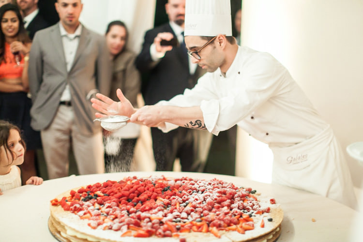 Reception Wedding Cake Creation Chef Guests Beautiful Pink Blue Tuscany Villa Wedding http://www.chloemurdochphotography.com/