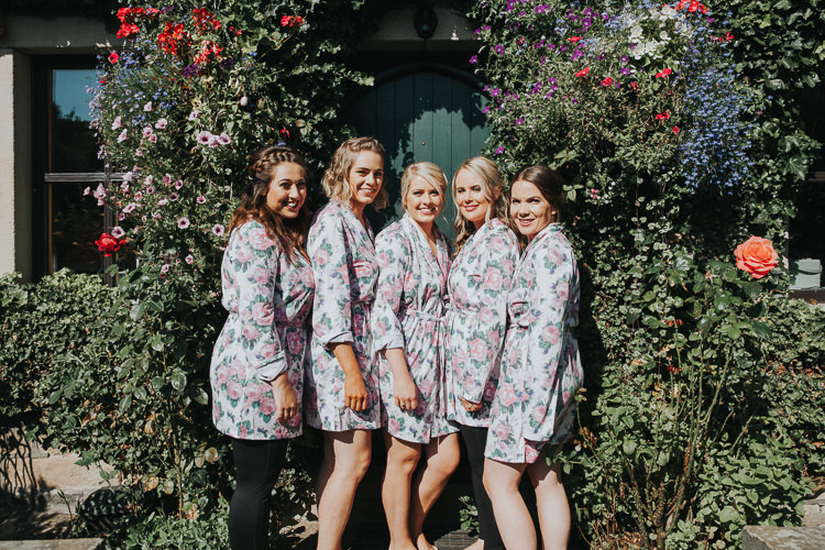Bridesmaids Dressing Gowns Beautiful Flowery Country Marquee Wedding http://www.maddiefarrisphotography.co.uk/