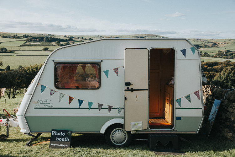Vintage Caraven Photo Booth Beautiful Flowery Country Marquee Wedding http://www.maddiefarrisphotography.co.uk/