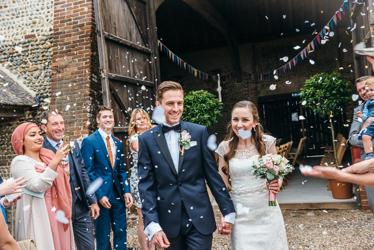 Confetti Throw Gorgeous Home Made Pink Gold Barn Wedding http://www.bethmoseleyphotography.co.uk/