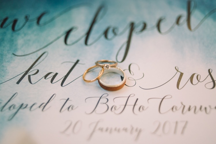 Rings Band Yellow Gold Wood Diamond Engagement Bohemian Styled Vow Renewal https://libertypearlphotography.com/