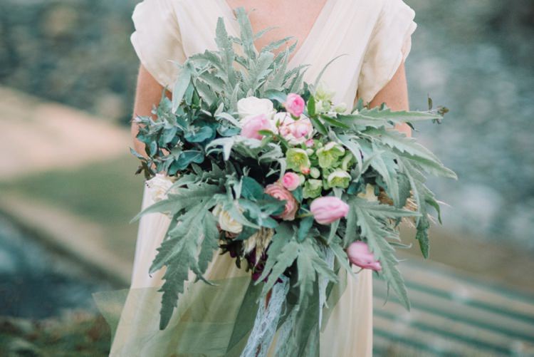 Large Bouquet Flowers Wild Natural Greenery Foliage Wedding Bohemian Styled Vow Renewal https://libertypearlphotography.com/