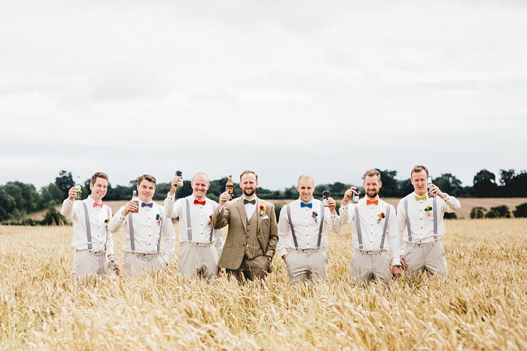 Bow Tie Braces Groomsmen All Things Big Bright Beautiful Multicolour Wedding http://benjaminmathers.co.uk/