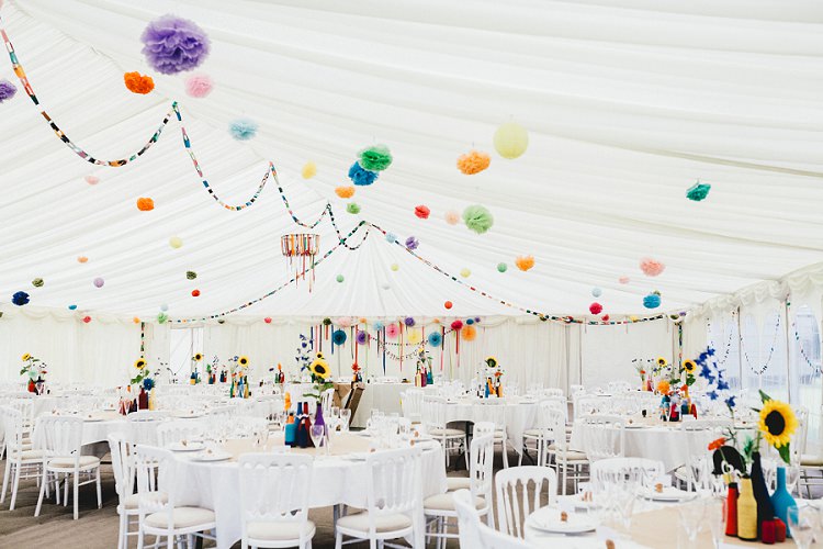 Rainbow Colourful Decor Marquee Tent All Things Big Bright Beautiful Multicolour Wedding http://benjaminmathers.co.uk/