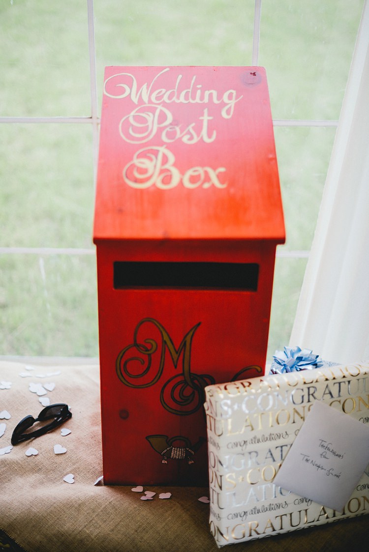 Card Post Box All Things Big Bright Beautiful Multicolour Wedding http://benjaminmathers.co.uk/