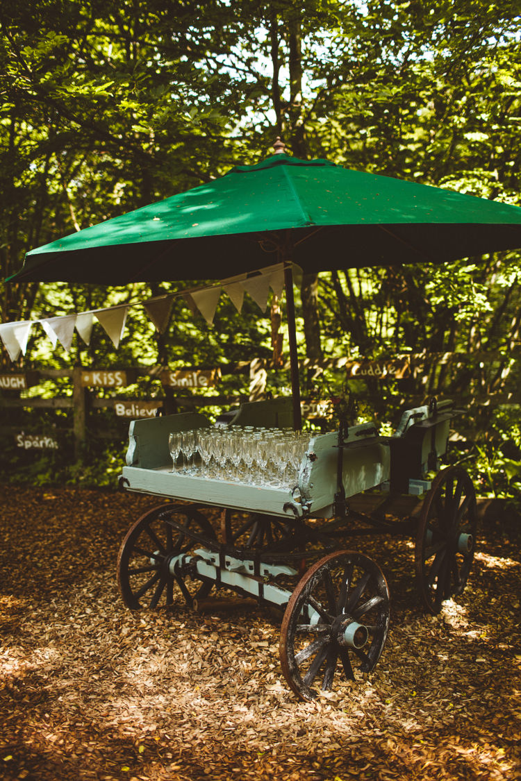 Drink Cart Station Bar Pretty DIY Outdoor Village Hall Wedding https://photography34.co.uk/