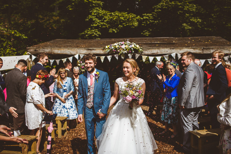 Confetti Throw Bride Groom Pretty DIY Outdoor Village Hall Wedding https://photography34.co.uk/