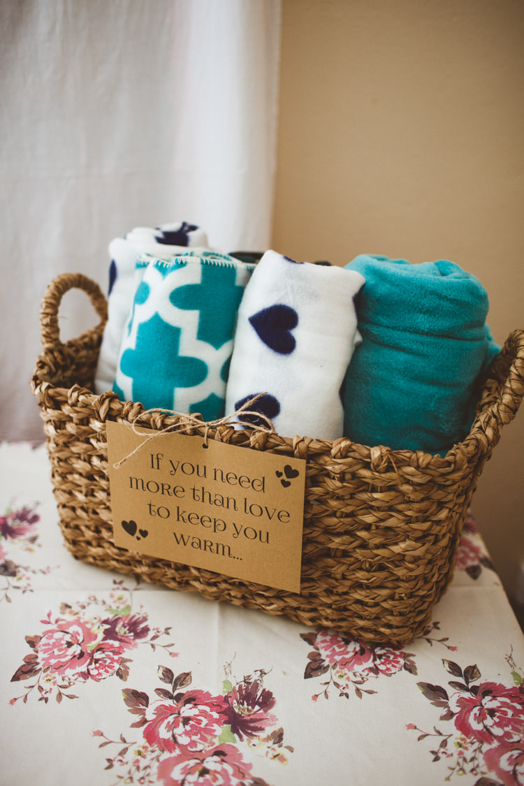 Blanket Basket Pretty DIY Outdoor Village Hall Wedding https://photography34.co.uk/ 
