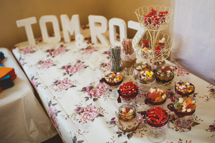 Sweets Sweetie Table Pretty DIY Outdoor Village Hall Wedding https://photography34.co.uk/ 