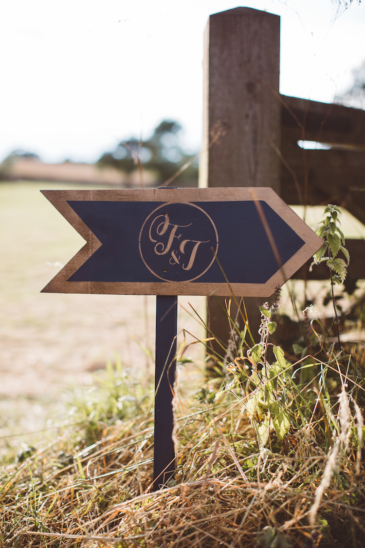 Direction Sign Wooden Post Logo Cotswolds Country House Marquee Wedding http://www.wearegatheredheretoday.com/