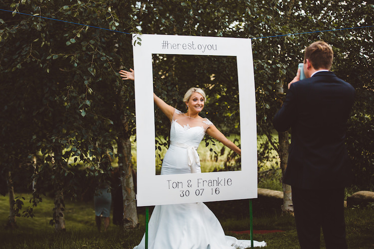 Photo Booth Frame Polariod Prop Cotswolds Country House Marquee Wedding http://www.wearegatheredheretoday.com/
