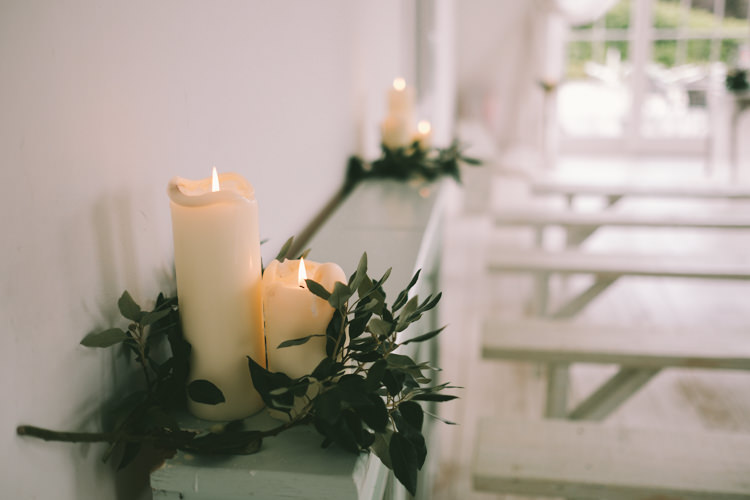 Candles Foliage Greenery Decor Pretty Light Pink Country House Wedding http://jonathanryderphotography.com/