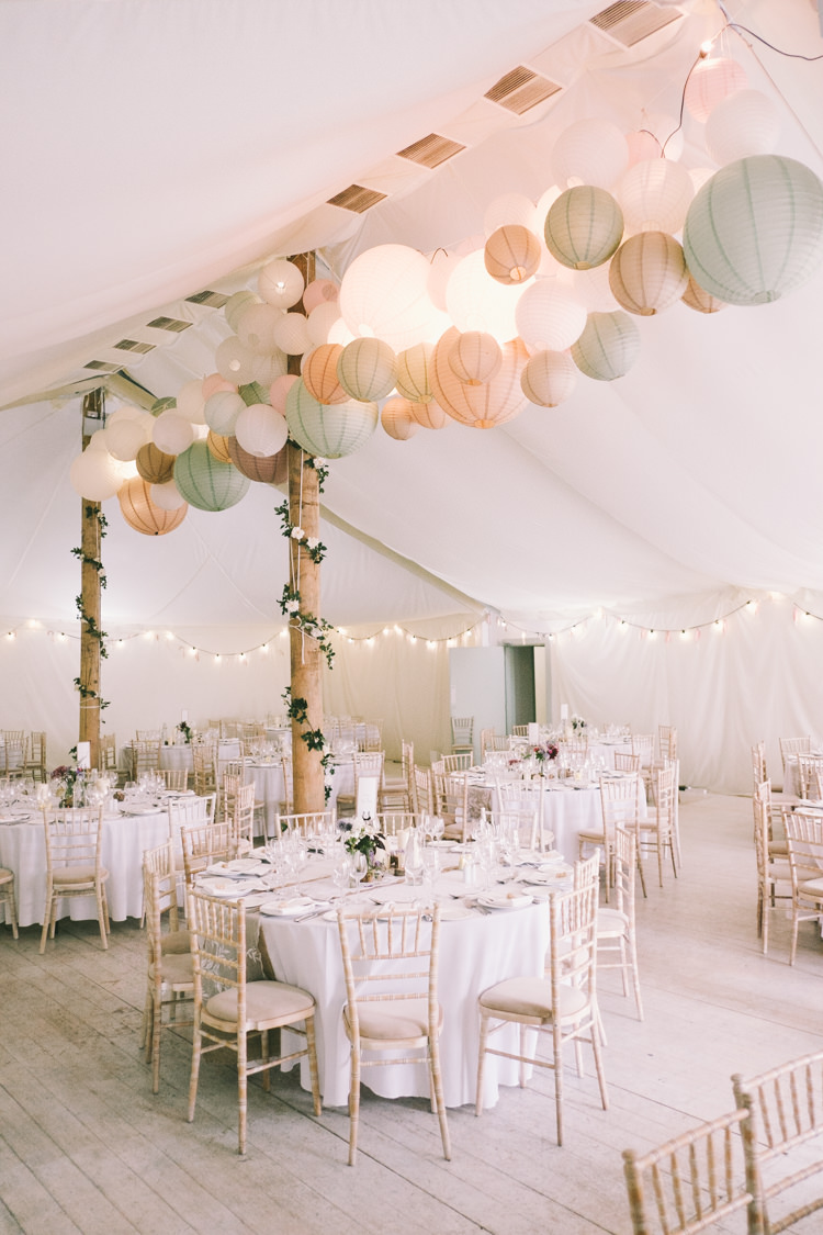 Marquee Lanterns Festoon Light Pretty Light Pink Country House Wedding http://jonathanryderphotography.com/