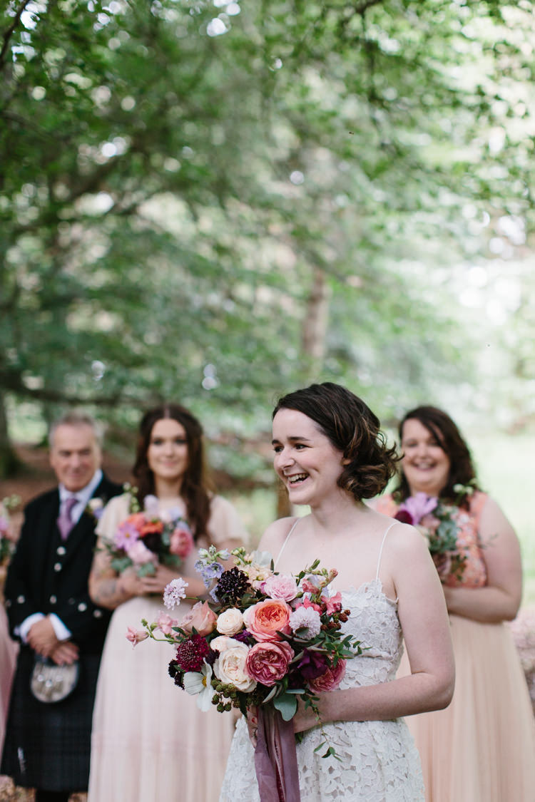 Marsala Burgundy Red Pink Bouquet Flowers Bride Bridal Ribbons Intimate Indie Woodland Wedding http://www.caroweiss.com/