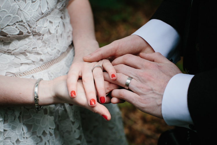 Red Nails Bride Bridal Intimate Indie Woodland Wedding http://www.caroweiss.com/