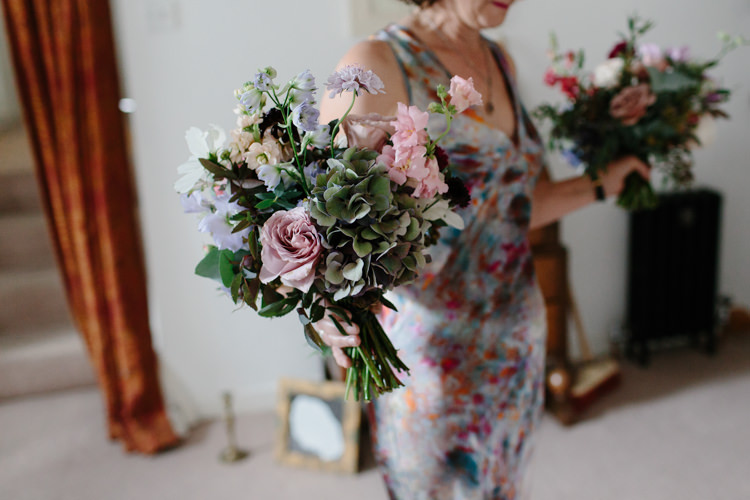 Bridesmaid Bouquet Flowers Pink Lilac Intimate Indie Woodland Wedding http://www.caroweiss.com/
