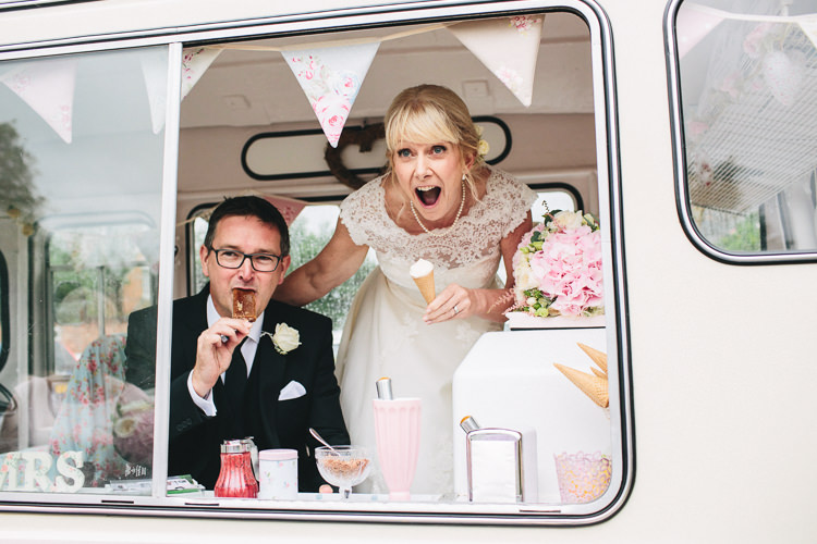 Ice Cream Van Vintage Bunting Relaxed Country Garden Party Wedding http://www.jessicaoshaughnessy.co.uk/
