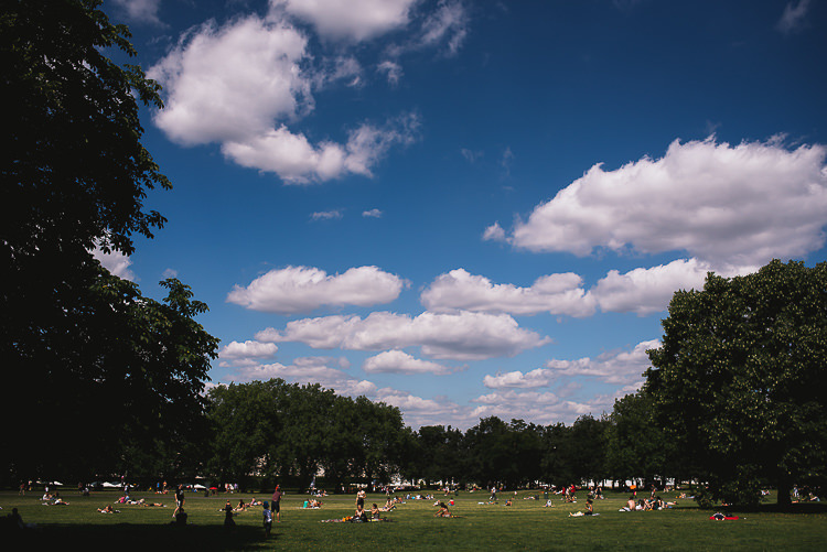 Relaxed Outdoor City Park Festival Wedding http://kristianlevenphotography.co.uk/