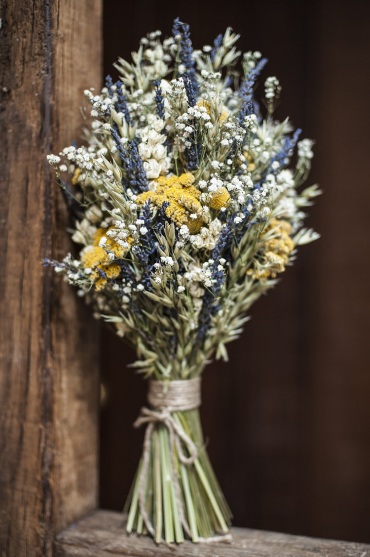 Dried Flower Bouquet Bride Bridal Lavender Whimsical Summery Lilac Wedding http://eleanorjaneweddings.co.uk/