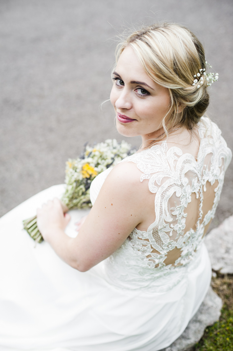 Illusion Back Dress Gown Bride Bridal Whimsical Summery Lilac Wedding http://eleanorjaneweddings.co.uk/