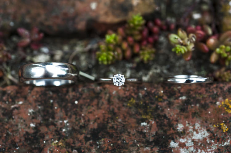 Rings Band Engagement Diamond Whimsical Summery Lilac Wedding http://eleanorjaneweddings.co.uk/