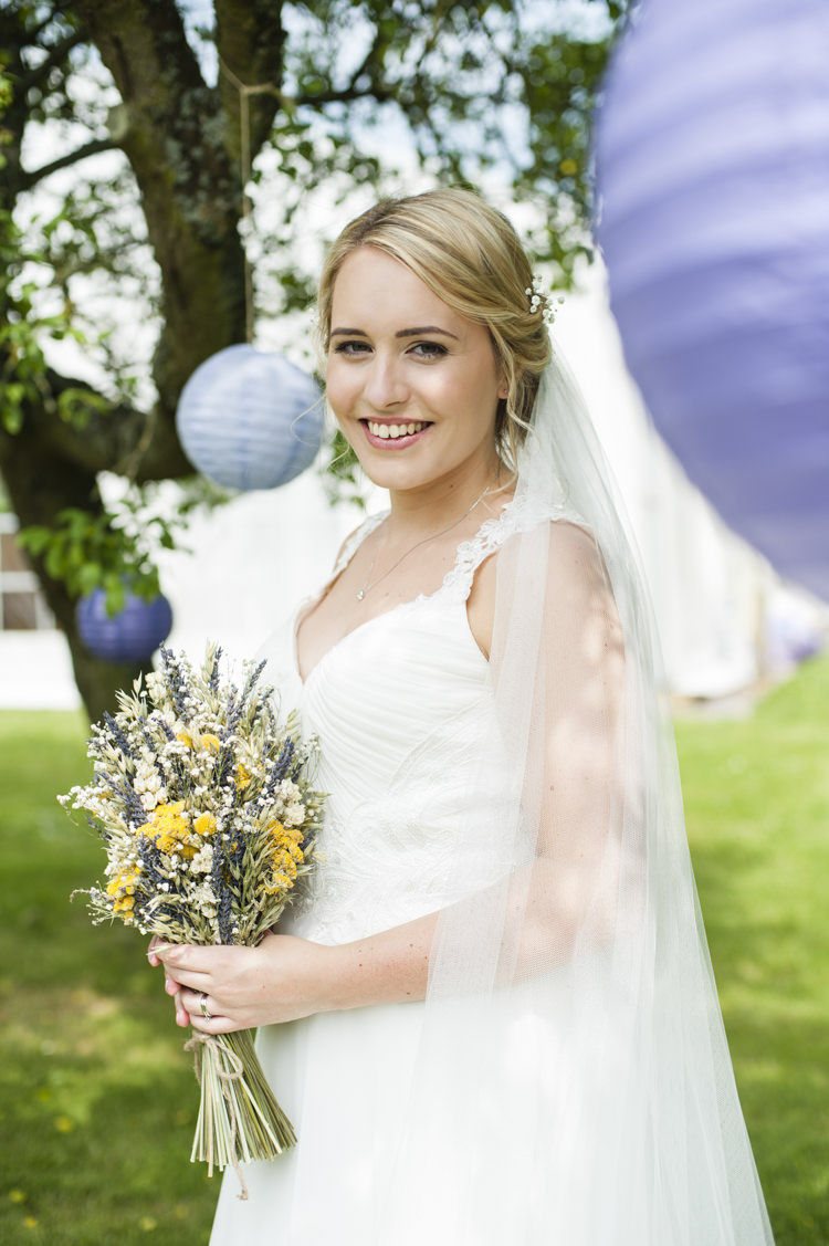 Bride Bridal Veil Pretty Hair Make Up Whimsical Summery Lilac Wedding http://eleanorjaneweddings.co.uk/