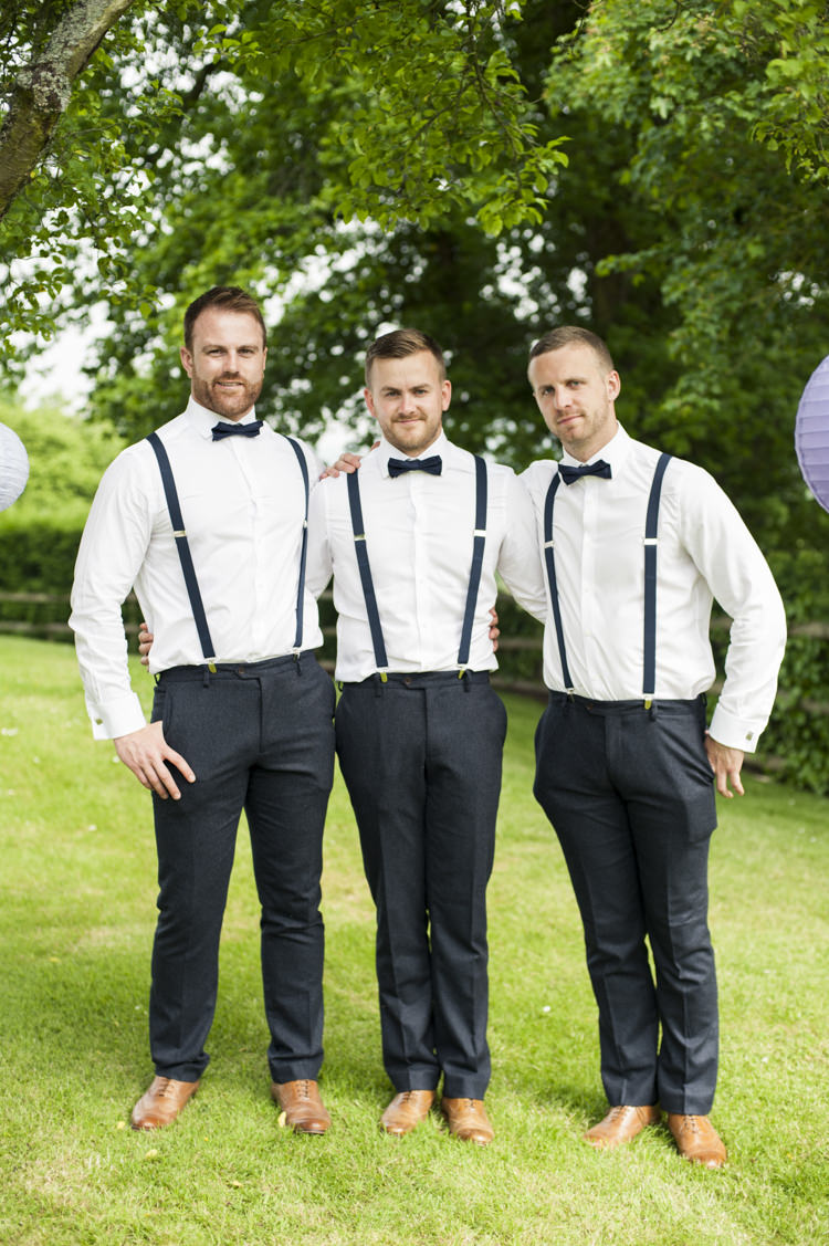 Bow Tie Braces Groom Groomsmen Whimsical Summery Lilac Wedding http://eleanorjaneweddings.co.uk/