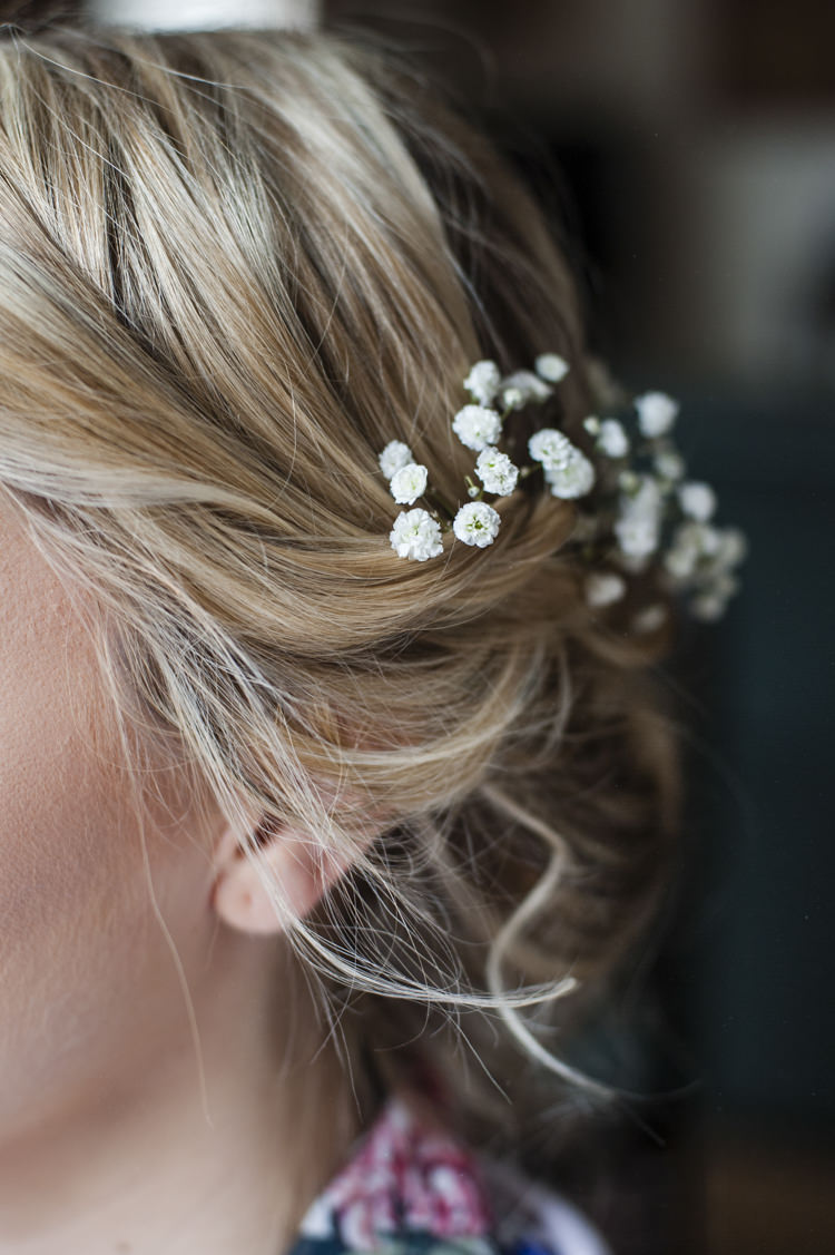 Hair Bride Bridal Gyp Gypsophila Whimsical Summery Lilac Wedding http://eleanorjaneweddings.co.uk/