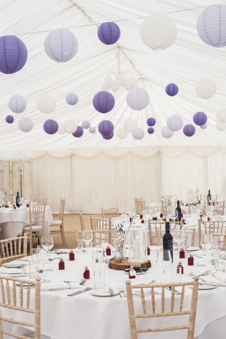 Lanterns Marquee Purple Whimsical Summery Lilac Wedding http://eleanorjaneweddings.co.uk/