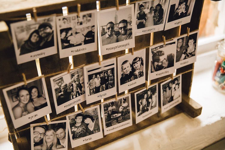 Photo Gallery Wall Decor Polaroid Sweet Quirky Yellow Antique Wedding https://www.redonblonde.com/