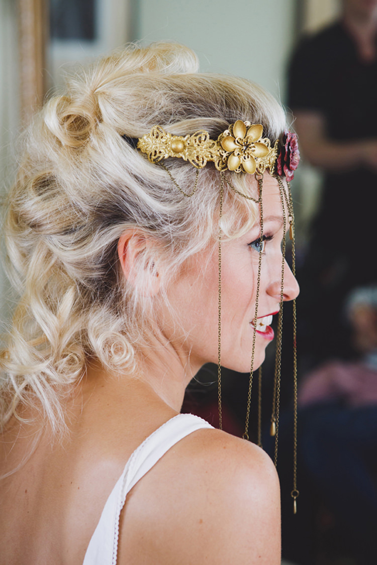 Hair Chain Headress Wild Artistic Ethereal Wedding http://sarahannweddings.com/