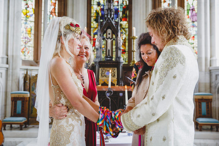 Handfasting Ceremony Wild Artistic Ethereal Wedding http://sarahannweddings.com/