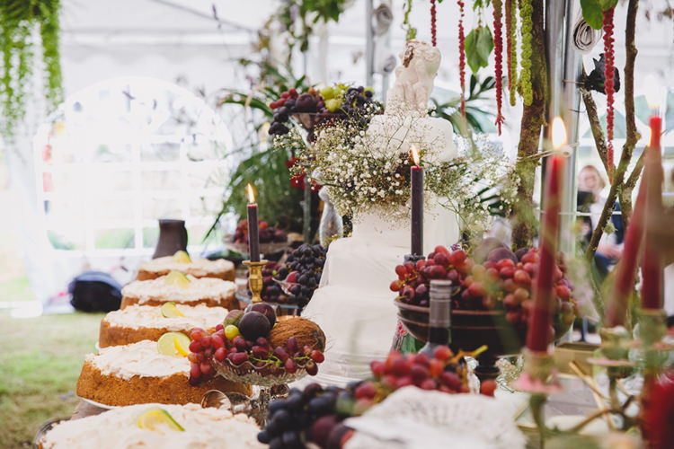 Banquet Table Setting Wild Artistic Ethereal Wedding http://sarahannweddings.com/