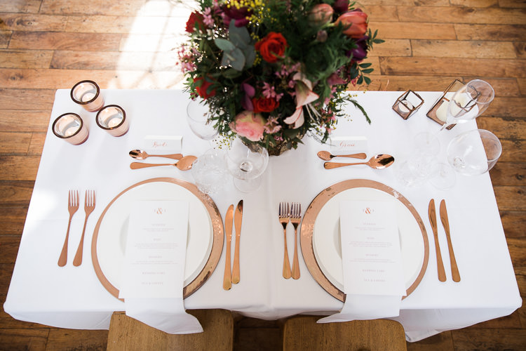 Luxe Copper & Red Wedding Ideas http://www.danielle-smith-photography.com/
