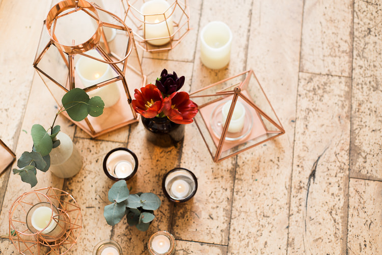 Candles Lanterns Luxe Copper & Red Wedding Ideas http://www.danielle-smith-photography.com/