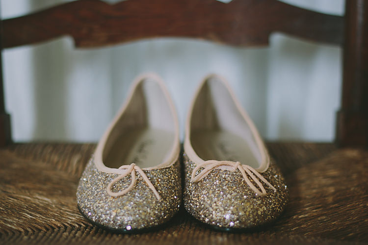 Glitter Pump Flat Shoes Bride Bridal Lovely Greenery Farm Tipi Wedding http://www.victoriasomersethowphotography.co.uk/