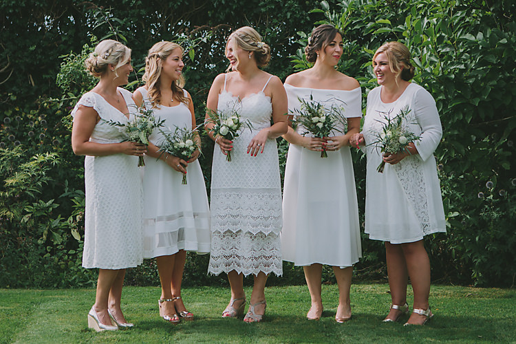Mismatched White Bridesmaid Dresses Lovely Greenery Farm Tipi Wedding http://www.victoriasomersethowphotography.co.uk/