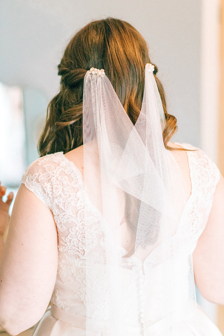 Veil Bride Bridal Accessory Playful Stylish Navy Winter Wedding http://sarahjaneethan.co.uk/